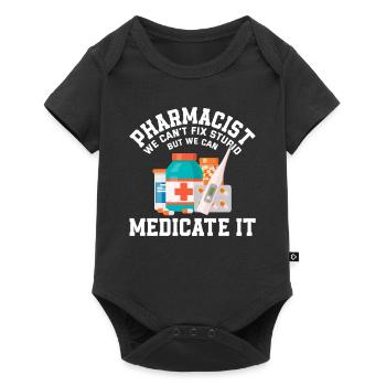 Apotheker Apothekerin Apotheke Geschenk - Baby Premium Kurzarmbody - Schwarz - Vorne