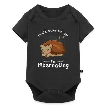 Hibernation Don’t Wake Me Hedgehogs - Body à manches courtes Premium Bébé - noir - Devant