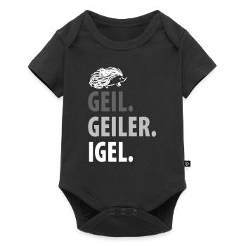 Igel - Baby Premium Kurzarmbody - Schwarz - Vorne