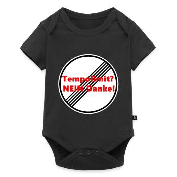 Tempolimit nein, Danke. No Speed Limit! - Baby Premium Kurzarmbody - Schwarz - Vorne