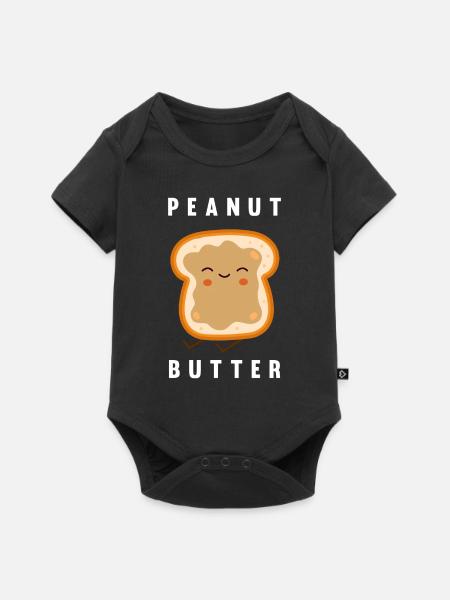 Erdnussbutter - Baby Premium Kurzarmbody - Schwarz