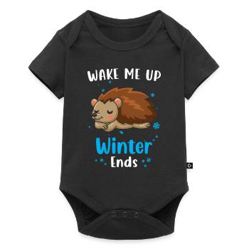 Wake me up when winter ends - Baby Premium short-sleeve bodysuit - black - Front