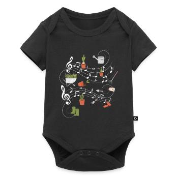 Musique Notes musicales Gardener - Body à manches courtes Premium Bébé - noir - Devant