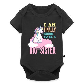 I'm going to be a big sister unicorn - Baby Premium short-sleeve bodysuit - black - Front