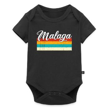Malaga Retro Vintage - Baby Premium Kurzarmbody - Schwarz - Vorne