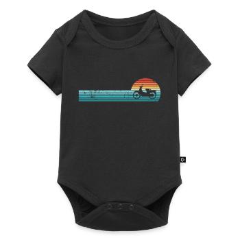 Vintage Moped Retro Sunset Cadeau - Body à manches courtes Premium Bébé - noir - Devant