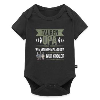 Cooler Tauben Opa Taubenzüchter Großvater - Baby Premium Kurzarmbody - Schwarz - Vorne