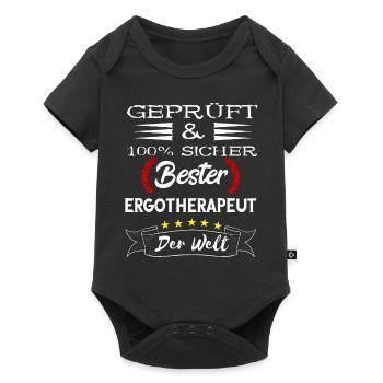 Bester Ergotherapeut Physios Therapeut Ergotherapi - Baby Premium Kurzarmbody - Schwarz - Vorne