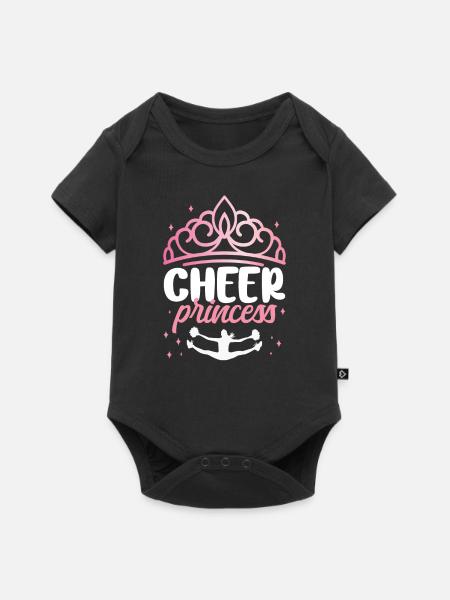 Cheer Cheerleading Cheer Princess - Baby Premium Kurzarmbody - Schwarz