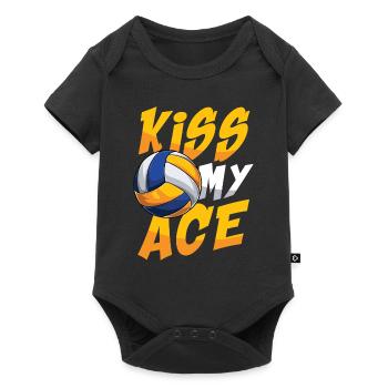 Kiss My Ace - Baby Premium Kurzarmbody - Schwarz - Vorne