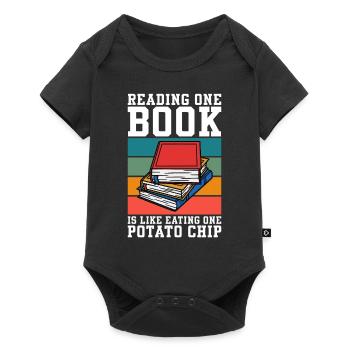 Ein Buch lesen ist wie ein Buch - Baby Premium Kurzarmbody - Schwarz - Vorne