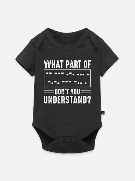 Ham Radio What part of don't you understand? ham r - Baby Premium short-sleeve bodysuit - black