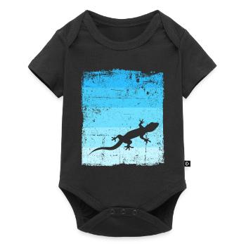 GECKO - Baby Premium Kurzarmbody - Schwarz - Vorne