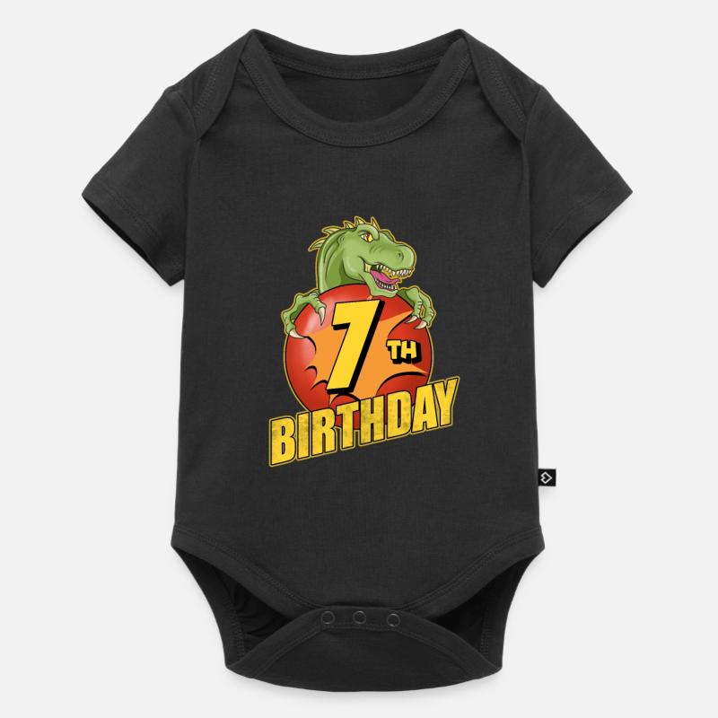 7. Geburtstag - Baby Premium Kurzarmbody - Schwarz