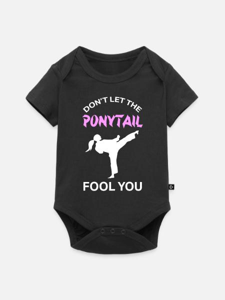 Karate-Mädchen, Karate-Sport - Baby Premium Kurzarmbody - Schwarz