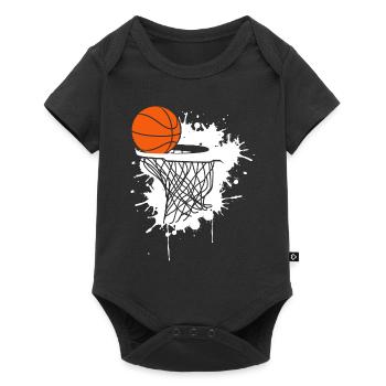 Basketball Gift Sports Basket Rebound B-Ball - Baby Premium short-sleeve bodysuit - black - Front