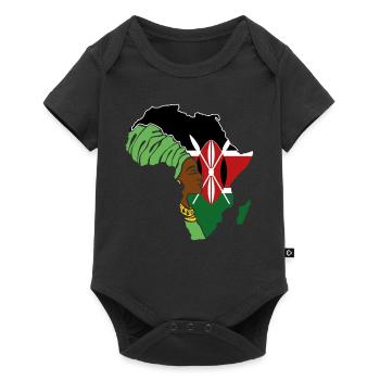 Kenya Kenyan Flag Africa Black Heritage - Baby Premium short-sleeve bodysuit - black - Front