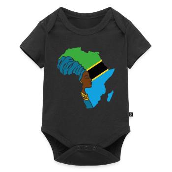 Tanzanie Drapeau tanzanien Afrique Souvenir ethnique - Body à manches courtes Premium Bébé - noir - Devant