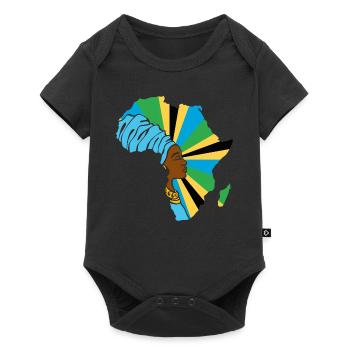 Tanzanie Drapeau tanzanien Afrique Souvenir ethnique - Body à manches courtes Premium Bébé - noir - Devant