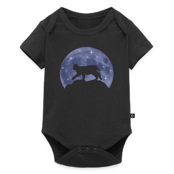 Lynx Moon Forest Animals Animal Lover Cadeau - Body à manches courtes Premium Bébé - noir - Devant