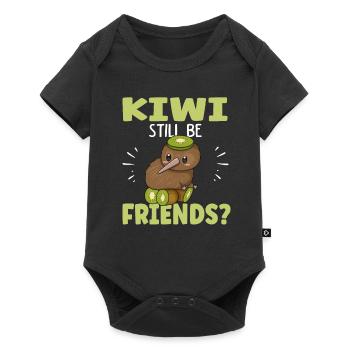 Kiwi still be friends Pun for a Kiwi Birdwatcher - Baby Premium Kurzarmbody - Schwarz - Vorne