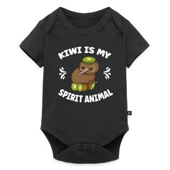 Kiwi is my spirit animal Quote for a Kiwi Lover - Baby Premium Kurzarmbody - Schwarz - Vorne