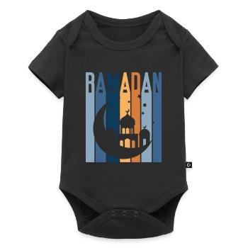 Ramadan Mubarak Fasting Muslim - Baby Premium short-sleeve bodysuit - black - Front