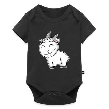 Ziegenbock Bock - Baby Premium Kurzarmbody - Schwarz - Vorne