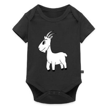 Ziegenbock Bock - Baby Premium Kurzarmbody - Schwarz - Vorne