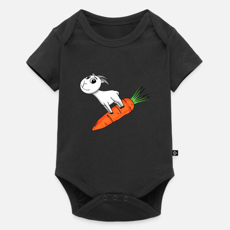 Carotte Chèvre Chèvre - Body à manches courtes Premium Bébé - noir