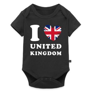 Angleterre J’aime Royaume-Uni - Body à manches courtes Premium Bébé - noir - Devant
