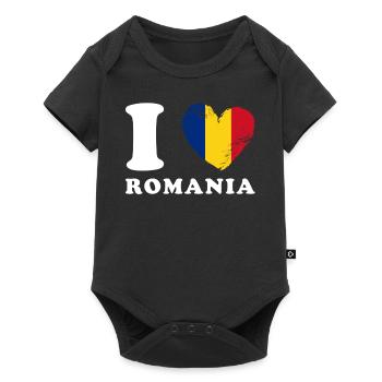 J’aime la Roumanie - Body à manches courtes Premium Bébé - noir - Devant