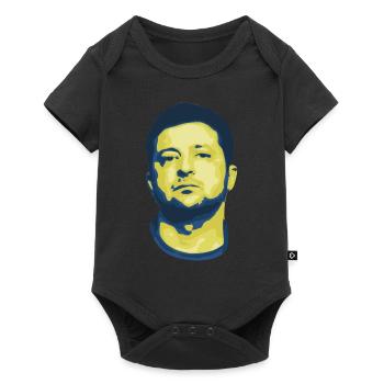 Zelensky Ucrania Pop Art - Body à manches courtes Premium Bébé - noir - Devant