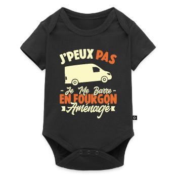 J'peux pas j'me barre en fourgon aménagé - Body à manches courtes Premium Bébé - noir - Devant