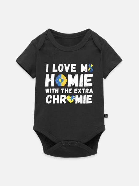 Down-Syndrom-Bewusstsein - Baby Premium Kurzarmbody - Schwarz