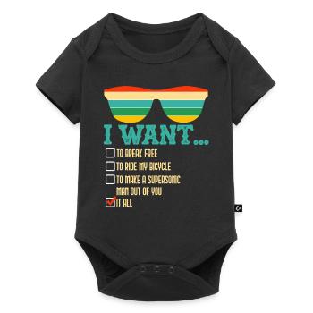 I Want To Break Free To Ride My Bicycle It All - Baby Premium short-sleeve bodysuit - black - Front
