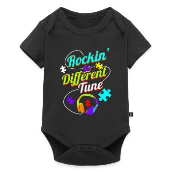 Rockin To A Different Tune Sensibilisation à l’autisme - Body à manches courtes Premium Bébé - noir - Devant