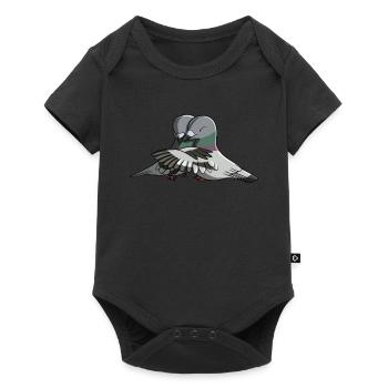 Hugging Birds Pigeon - Baby Premium short-sleeve bodysuit - black - Front