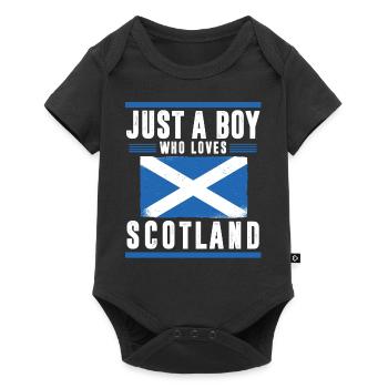 Just a boy who loves Scotland - Baby Premium short-sleeve bodysuit - black - Front