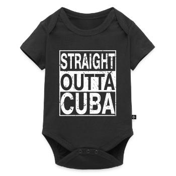 Kuba Straight outta Kuba - Baby Premium Kurzarmbody - Schwarz - Vorne