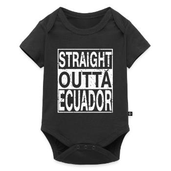 Ecuador Straight outta Ecuador - Baby Premium Kurzarmbody - Schwarz - Vorne