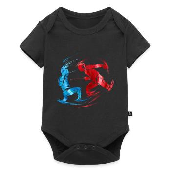 Sport Fencing Two Opponents in Fight At Fencing - Baby Premium Kurzarmbody - Schwarz - Vorne