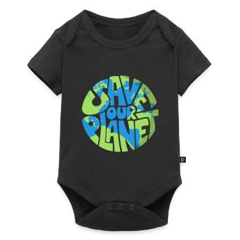 Save Our Planet Earth Day Conservation Anniversary - Baby Premium Kurzarmbody - Schwarz - Vorne
