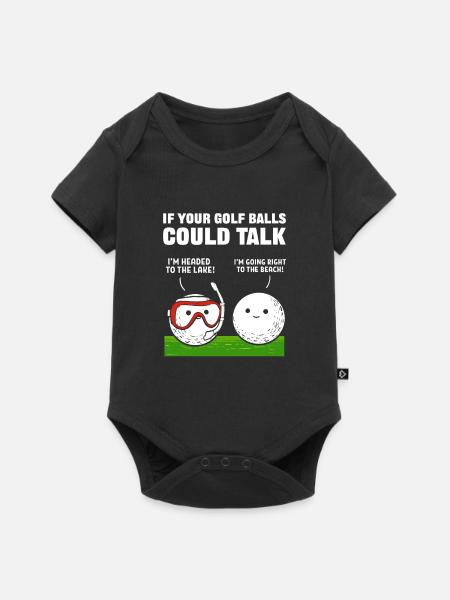 If Your Golf Balls Could Talk Golfer Golfing - Baby Premium Kurzarmbody - Schwarz