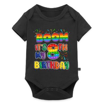 Boom C’est mon 8e anniversaire Huit - Body à manches courtes Premium Bébé - noir - Devant
