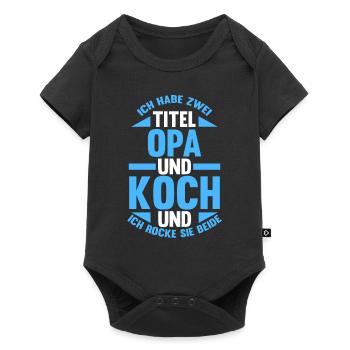 Küchenchef Opa Koch - Baby Premium Kurzarmbody - Schwarz - Vorne