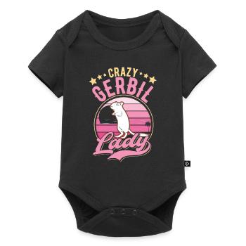 Crazy Gerbil Lady Racing Rat Gerbil - Body à manches courtes Premium Bébé - noir - Devant