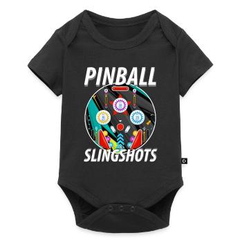 Pinball Slingshots Pinball Machine - Baby Premium short-sleeve bodysuit - black - Front