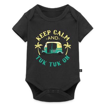 Conception de surf d’été d’un tuk tuk - Body à manches courtes Premium Bébé - noir - Devant