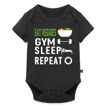 Régime gym - Body à manches courtes Premium Bébé - noir - Devant